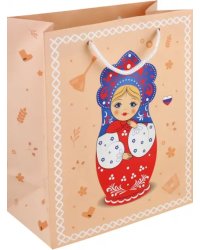 Пакет подарочный Матрёшка