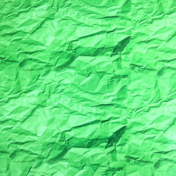 Бумага упаковочная зелёная, мятая