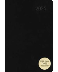 Ежедневник датированный на 2025 год Paragraph. Черный, 176 листов, А5