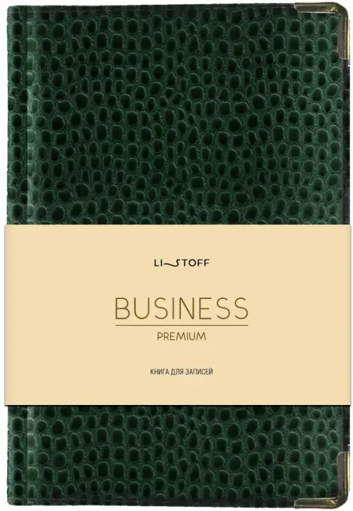 Книга для записей Lizard. Зеленый, 80 листов, А5, клетка