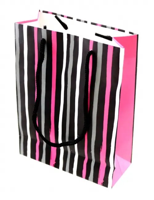 Пакет подарочный матовый Полоски