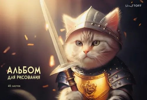 Альбом для рисования Альбом для рисования Легендарный кот, 40 листов, А4