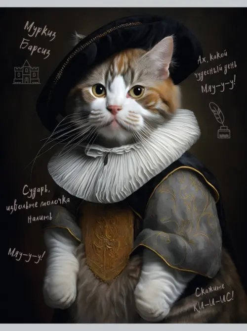 Тетради для конспектов Тетрадь для конспектов Пушистые аристократы, 96 листов, клетка, А4