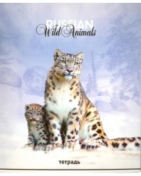 Тетрадь Дикие животные, 48 листов, клетка, в ассортименте