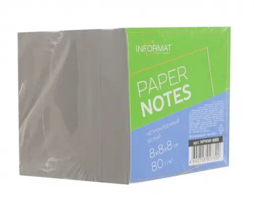 Блок для записей Куб, 8х8х8 см