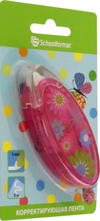 Корректирующая лента-роллер Узоры, 5 мм х 5 м, в ассортименте Корректирующая лента-роллер Узоры, 5 мм х 5 м, в ассортименте