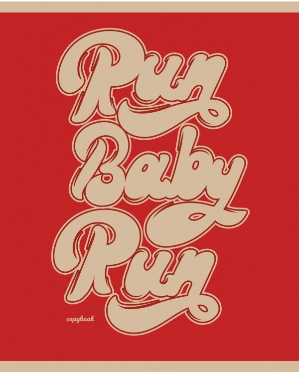 Тетрадь Стильная типографика, 80 листов, клетка, в ассортименте