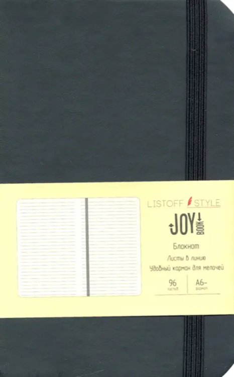 Блокнот &quot;Joy Book. Черный агат&quot;, 96 листов, А6- (БДБЛ6963396)