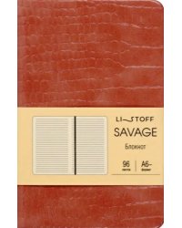 Блокнот Savage. Персиковый, 96 листов, А6-, линия