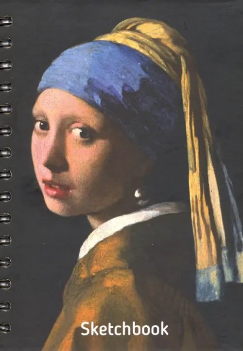 Скетчбук &quot;Вермеер. Девушка с жемчужной сережкой&quot; (А5, 100 листов, пружина) (03690)