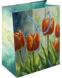 Пакет подарочный Тюльпаны на окне
