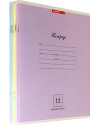 Комплетк тетрадей Монохром, 12 листов, клетка крупная, 10 штук