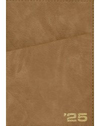 Ежедневник датированный на 2025 год Шеврет. Бежевый, 176 листов, А5+