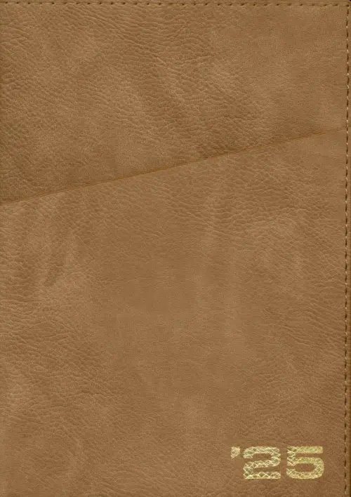 Ежедневник датированный на 2025 год Шеврет. Бежевый, 176 листов, А5+