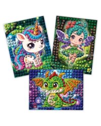 Разноцветная мозаика 3 в 1. Дракончик. Фея. Единорог