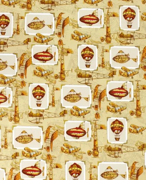 Бумага упаковочная &quot;Самолеты и дирижабли&quot; (41884)