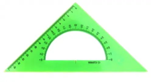 Треугольник с транспортиром, 16 см, 45*, NEON Cristal, 4 цвета (ТК61)