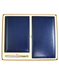 Набор &quot;Вояж&quot; (ежедневник, визитница, ручка) темно-синий (124039)