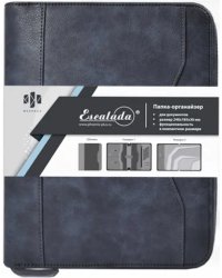 Папка-органайзер для документов 185х240х30 мм темно-серая (50315)