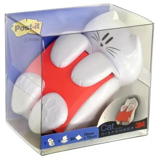Диспенсер для блоков &quot;Кот&quot;+блок (76х76 мм, 100 листов) (CAT-330)