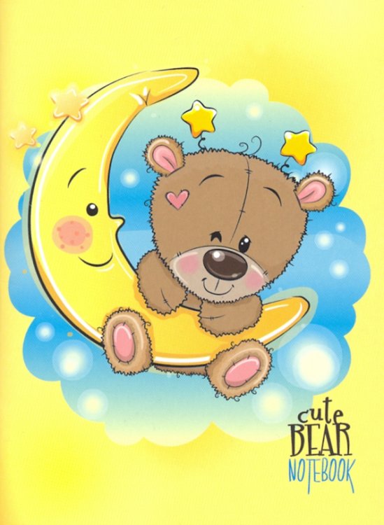 Записная книжка, 48 листов, А6, Мишутка и месяц (С3628-05)