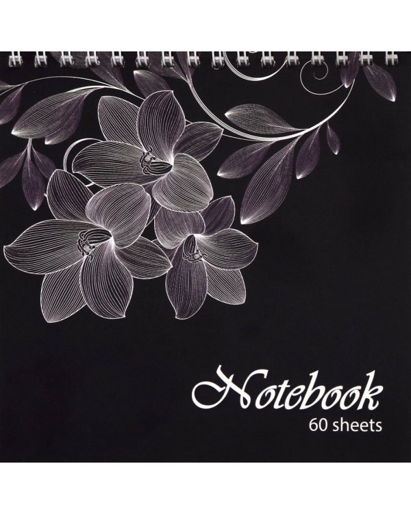 Блокнот "Серебряный цветок" (60 листов, клетка) (99679)
