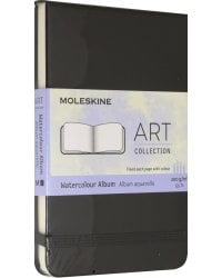 Блокнот для акварели 30 листов, 9*14 см "WATERCOL" черный (ARTMM803)