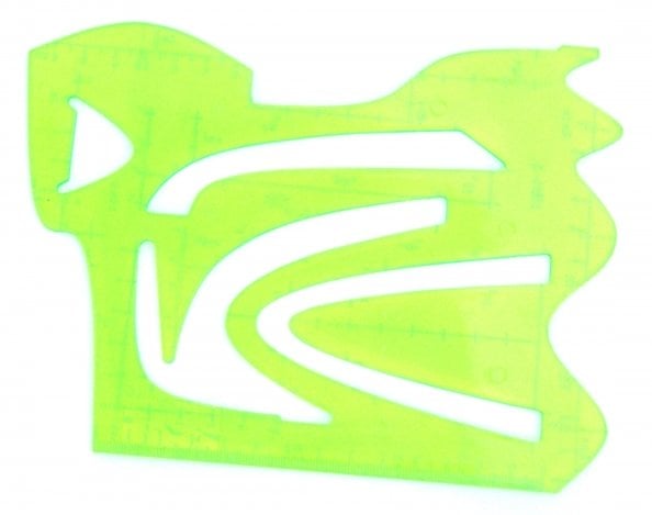 Трафарет графиков функций, зеленый (ТТ61)