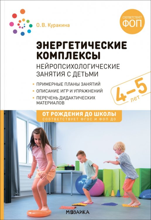 Обложка книги «Энергетические комплексы. Нейропсихологические занятия с детьми 4-5 лет. Методическое пособие» — Куракина Олеся Викторовна, ISBN 9785431543791