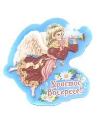 Магнит объемный "Ангел в красном"