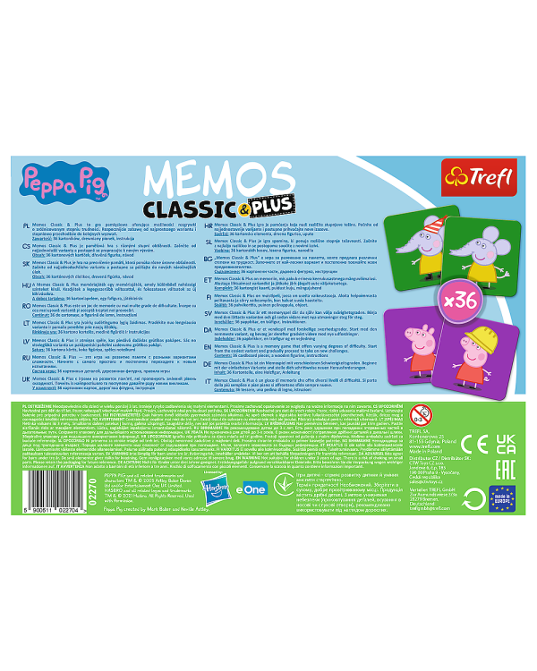 TREFL PEPPA PIG Мемо Классик Плюс Свинка Пеппа