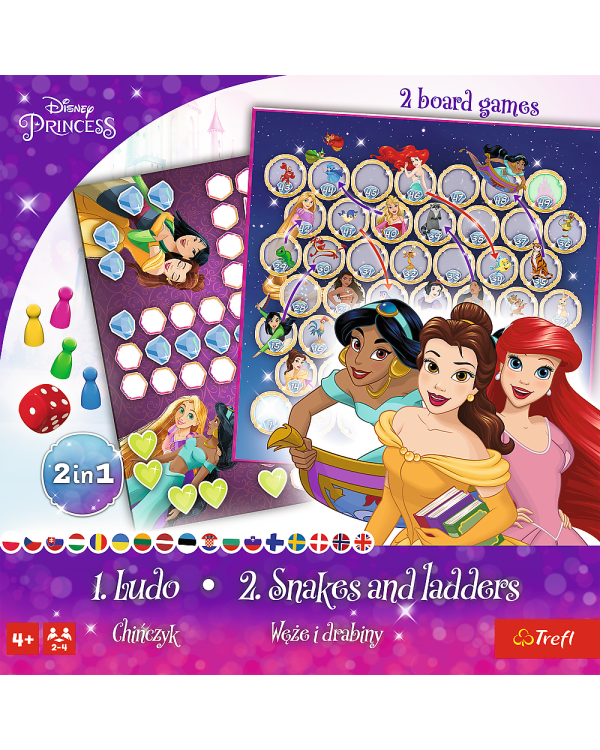 TREFL DISNEY PRINCESS Настольная игра 2 в 1 Принцессы