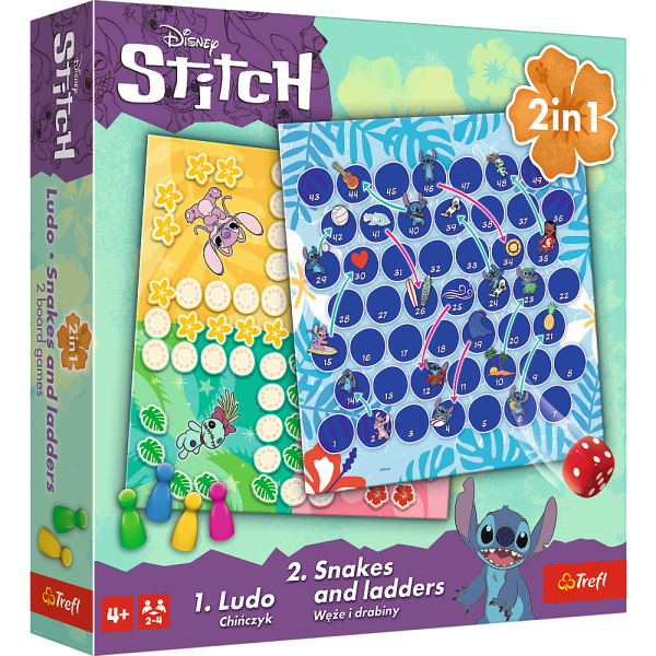 TREFL DISNEY STITCH Настольная игра 2 в 1, Лило и Стич