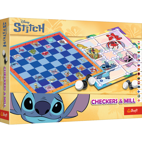 TREFL DISNEY STITCH Настольная игра Шашки & Мельница