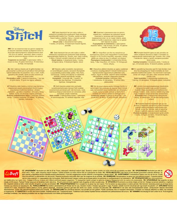 TREFL DISNEY STITCH Комплект настольных игр 15 в 1