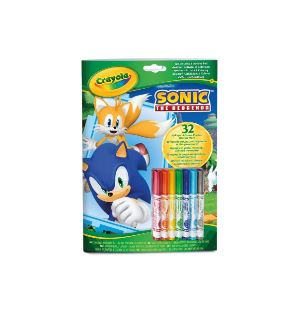 CRAYOLA SONIC раскраска с активностями CRAYOLA SONIC раскраска с активностями