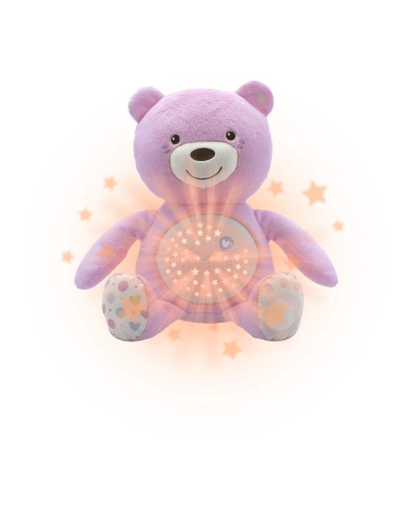 Дополнительное изображение книги «CHICCO Медвежонок с проектором розовый, 30cm»
