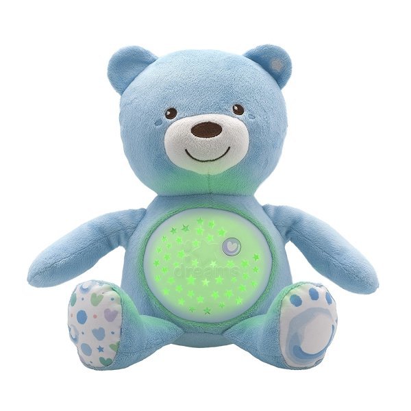 Обложка книги «CHICCO Медвежонок с проектором синий»