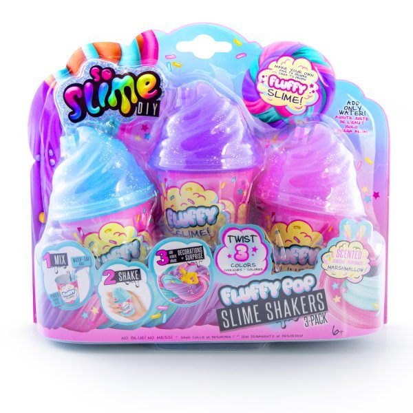 SO SLIME Игровой набор для создания слайма Fluffy shaker, 3 шт