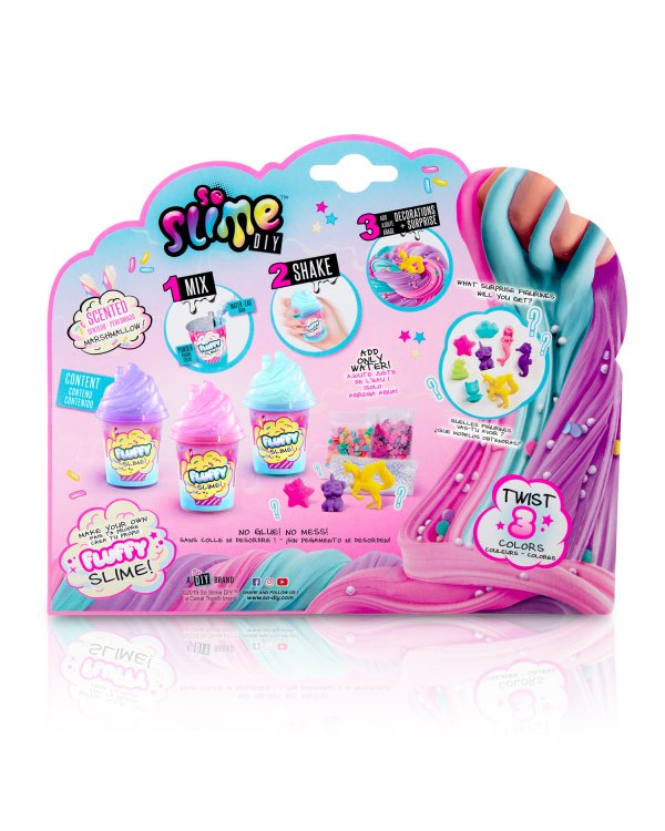 SO SLIME Игровой набор для создания слайма Fluffy shaker, 3 шт