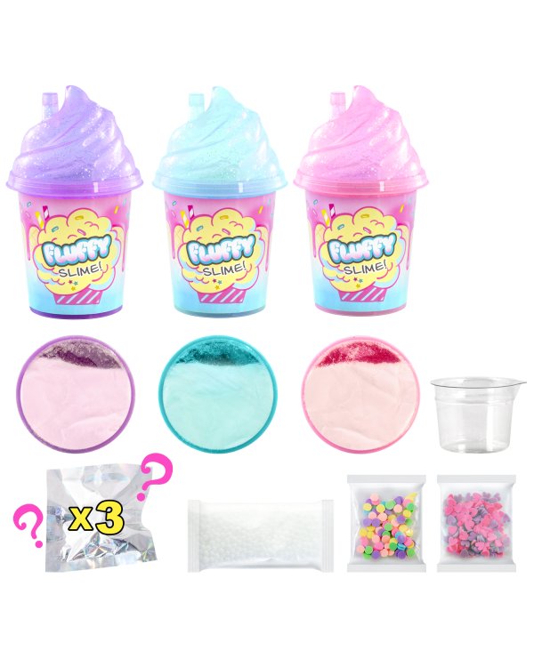 SO SLIME Игровой набор для создания слайма Fluffy shaker, 3 шт