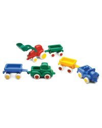 VIKING TOYS Mini Chubbies машинка с прицепом, 15 см