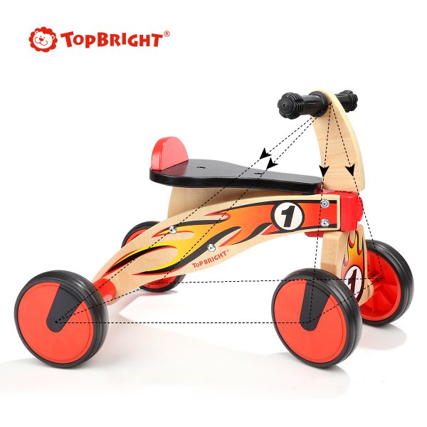 Обложка книги «TOPBRIGHT Деревянный балансировочный велосипед»