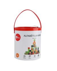 bo. Деревянные кубики "Алфавит и слова", на латышском языке