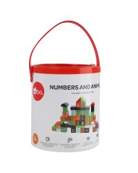 bo. Деревянные кубики "Цифры и животные"