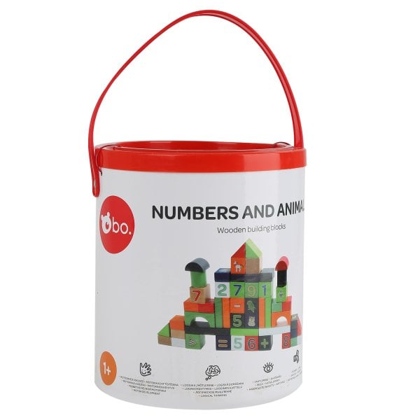 bo. Деревянные кубики "Цифры и животные"