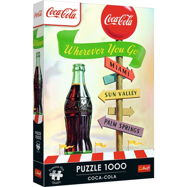 TREFL Premium Plus Пазл Coca-Cola: куда бы ты ни пошёл, 1000 шт.
