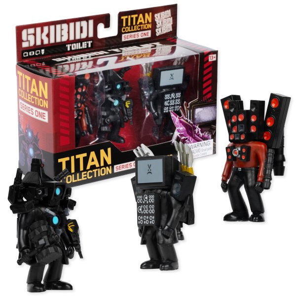 SKIBIDI TOILET Набор фигурок Titan, 3 шт