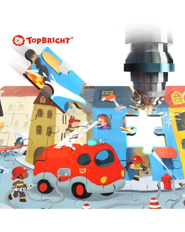 TOPBRIGHT Деревянный пазл в машинке, 24 детали