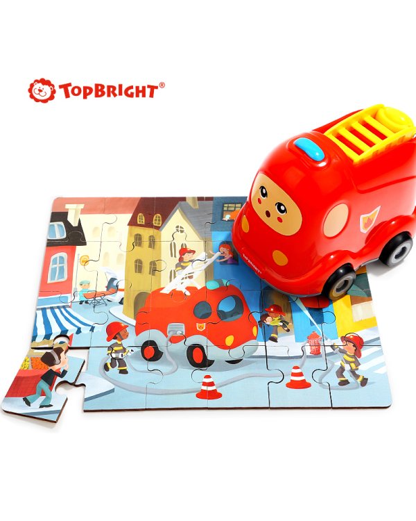 TOPBRIGHT Деревянный пазл в машинке, 24 детали